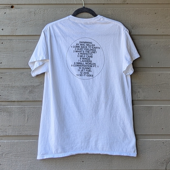 Mac Miller Swimming Graphic Crew Neck T-Shirt Medium White 100% Cotton - Picture 4 of 7